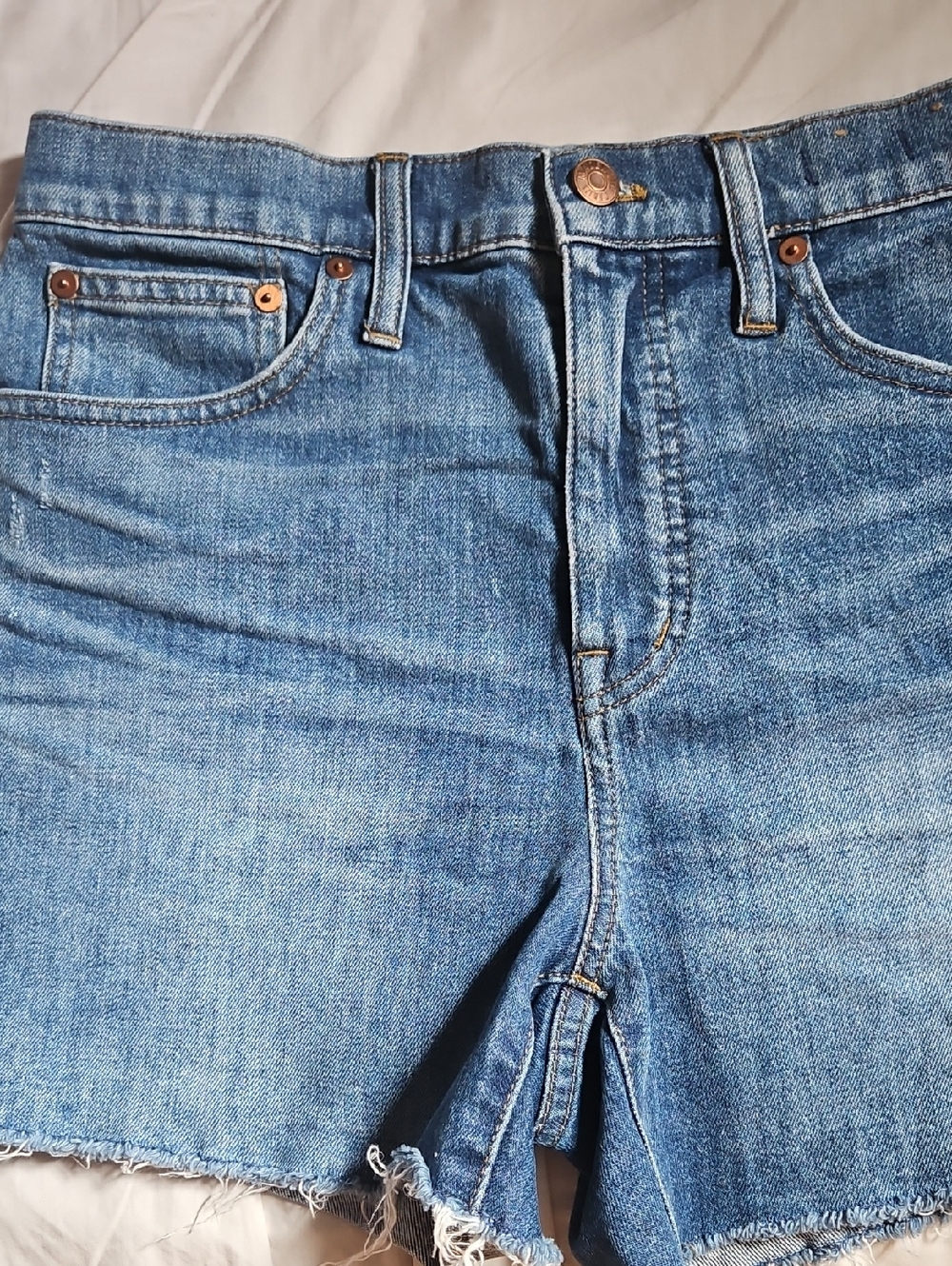 MADEWELL High Rise Denim Cut Off Jean Shorts. Like New 27